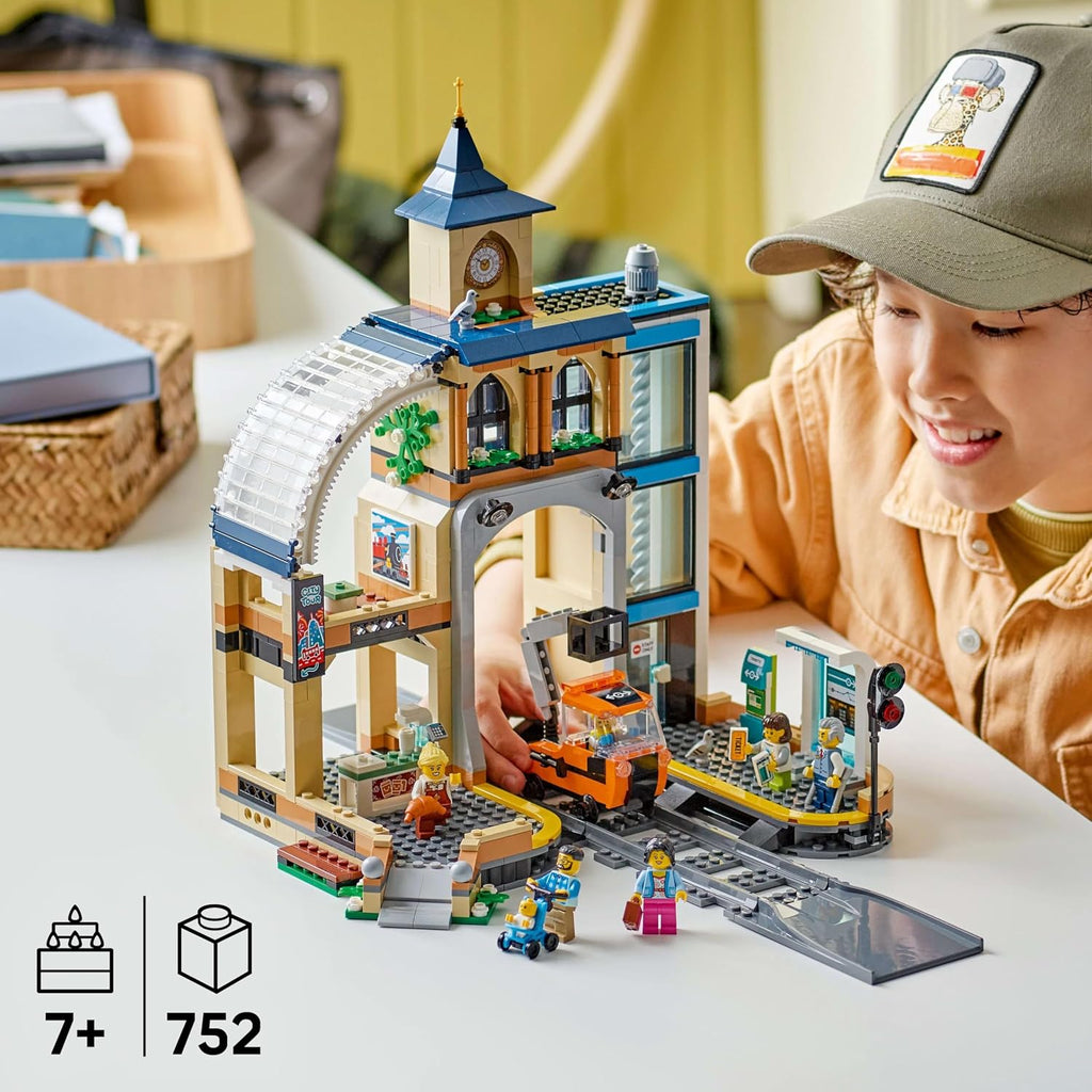 LEGO City Merkez Tren İstasyonu 60469 - 752 Parça Yapım Seti, 3 Katlı Tren İstasyonu, 7+ Yaş