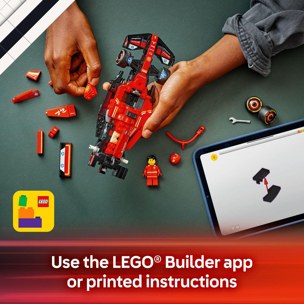 LEGO Speed Champions Ferrari SF-24 F1 Yarış Arabası 77242 - 275 Parça, Sürücü Minifigürlü Yapım Seti (10+ Yaş)