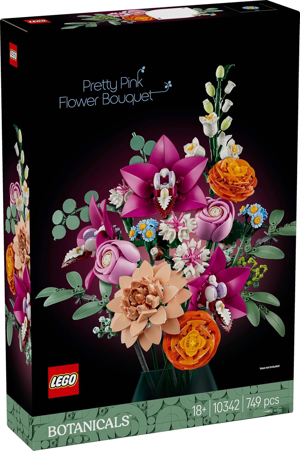 LEGO Botanicals Pretty Pink Çiçek Buketi 10342 - 749 Parça Yetişkin Yapım Seti