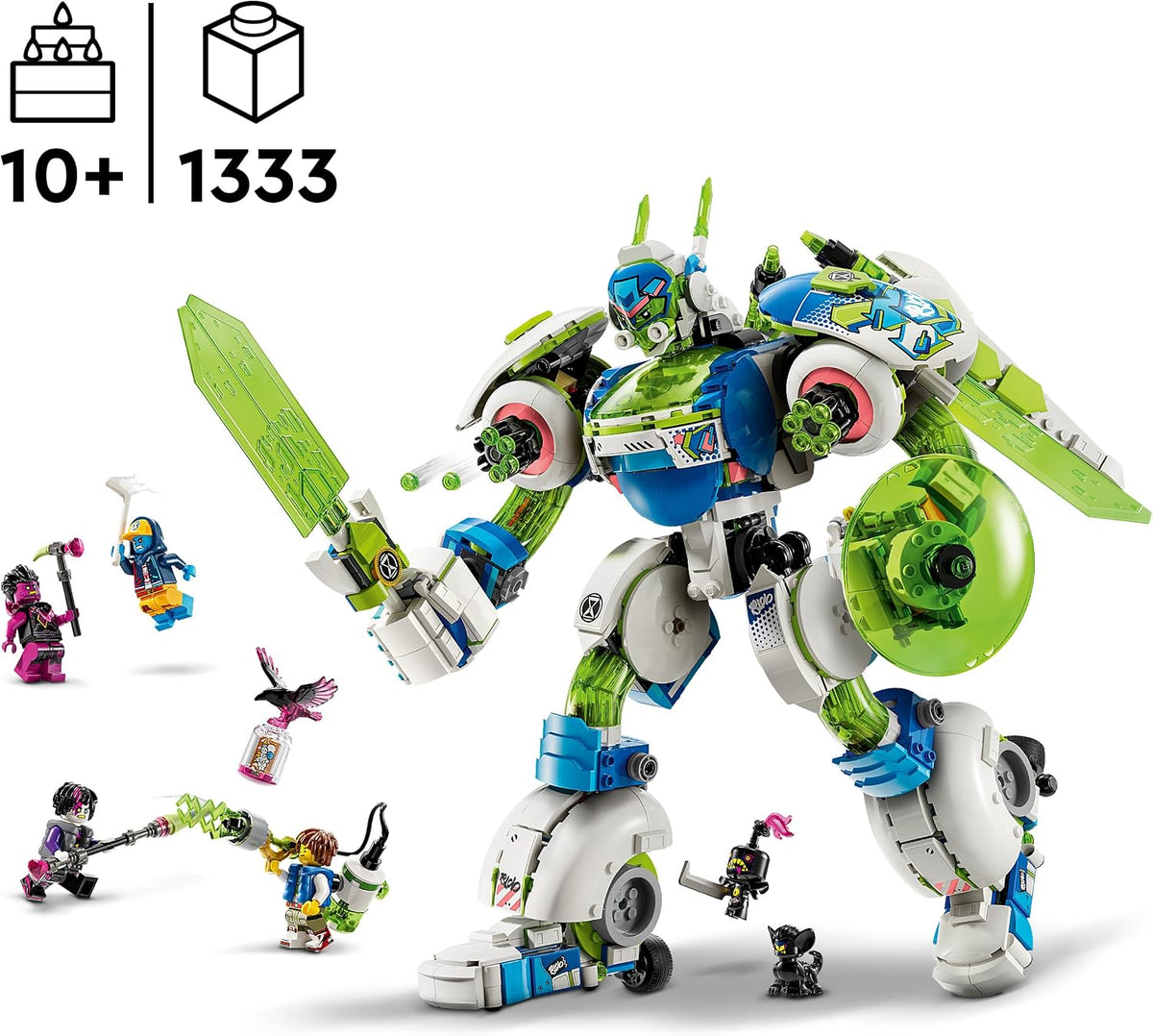LEGO DREAMZzz 71485 Mateo ve Şövalye Z-Blob Savaş Robotu - 1333 Parça, 3'ü 1 Arada Robot Yapım Seti
