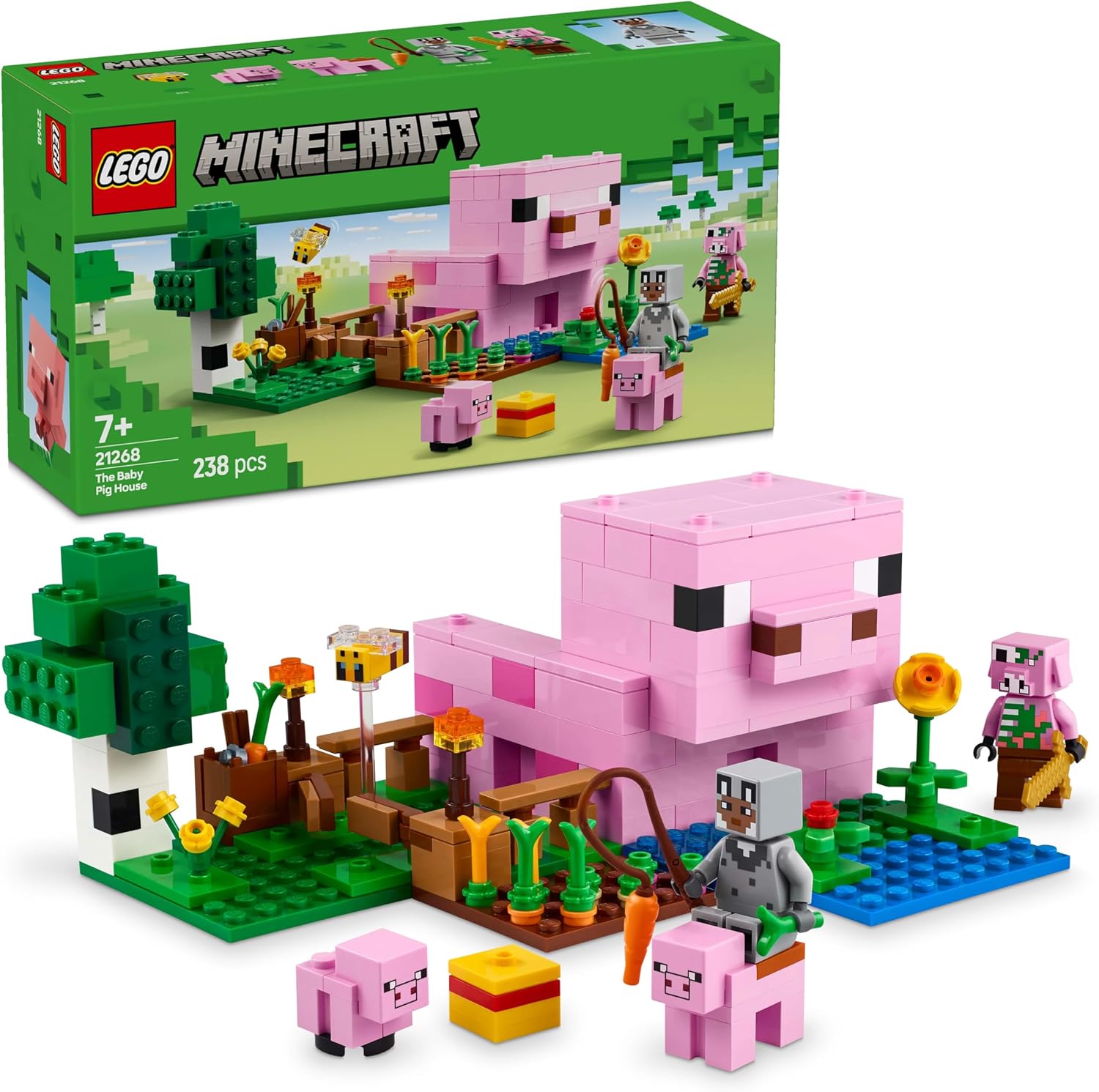 LEGO Minecraft Yavru Domuz Evi 21268 - 238 Parça Yapım Seti (7 Yaş ve Üzeri)