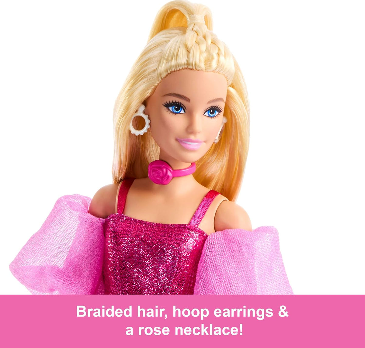 Barbie Stil İkonu Bebek – Metalik Pembe Korse ve Pantolon Kombinli, Sarı Saçlı (5)