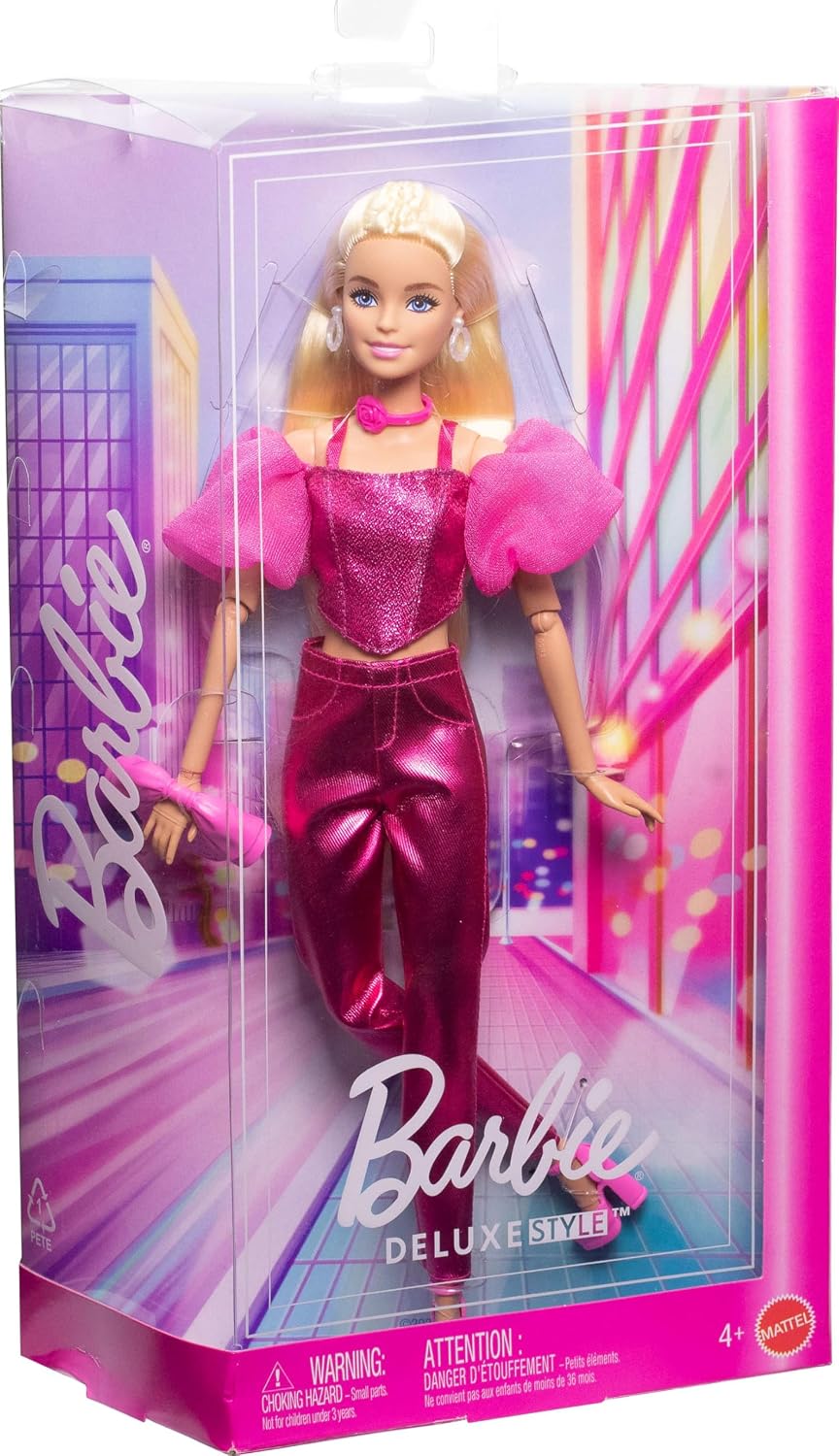 Barbie Stil İkonu Bebek – Metalik Pembe Korse ve Pantolon Kombinli, Sarı Saçlı (5)