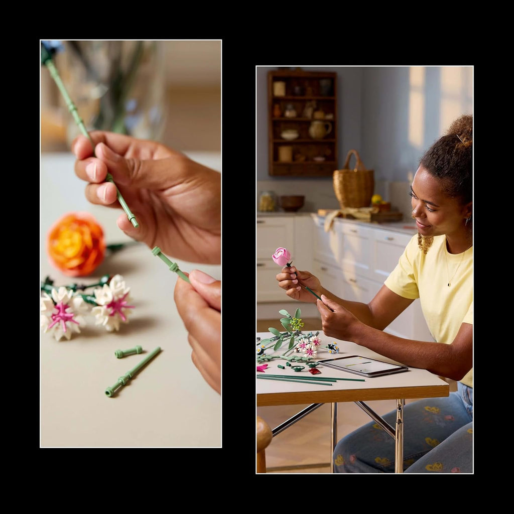 LEGO Botanicals Pretty Pink Çiçek Buketi 10342 - 749 Parça Yetişkin Yapım Seti