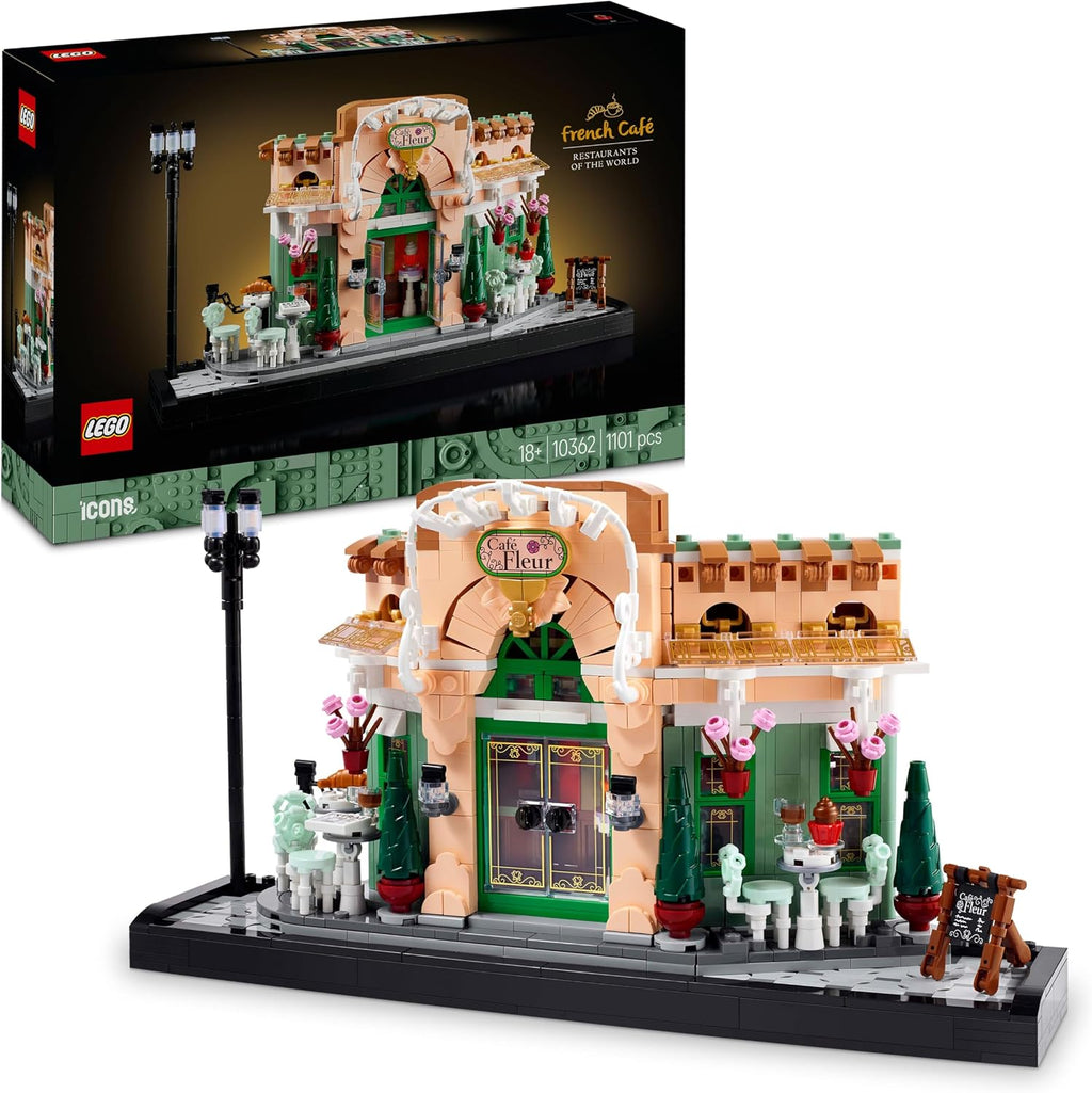 LEGO Icons Fransız Kafe 10362 - 1101 Parça Yetişkinler İçin Sergilik Yapım Seti