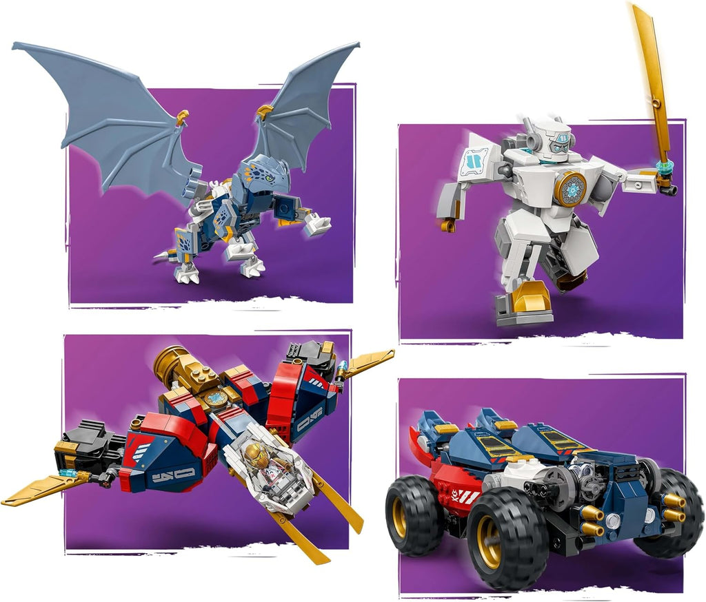 LEGO Ninjago Zane'in Ultra Kombo Mech'i 71834 - 4'ü 1 Arada Yapım Seti (1187 Parça, 9+ Yaş)