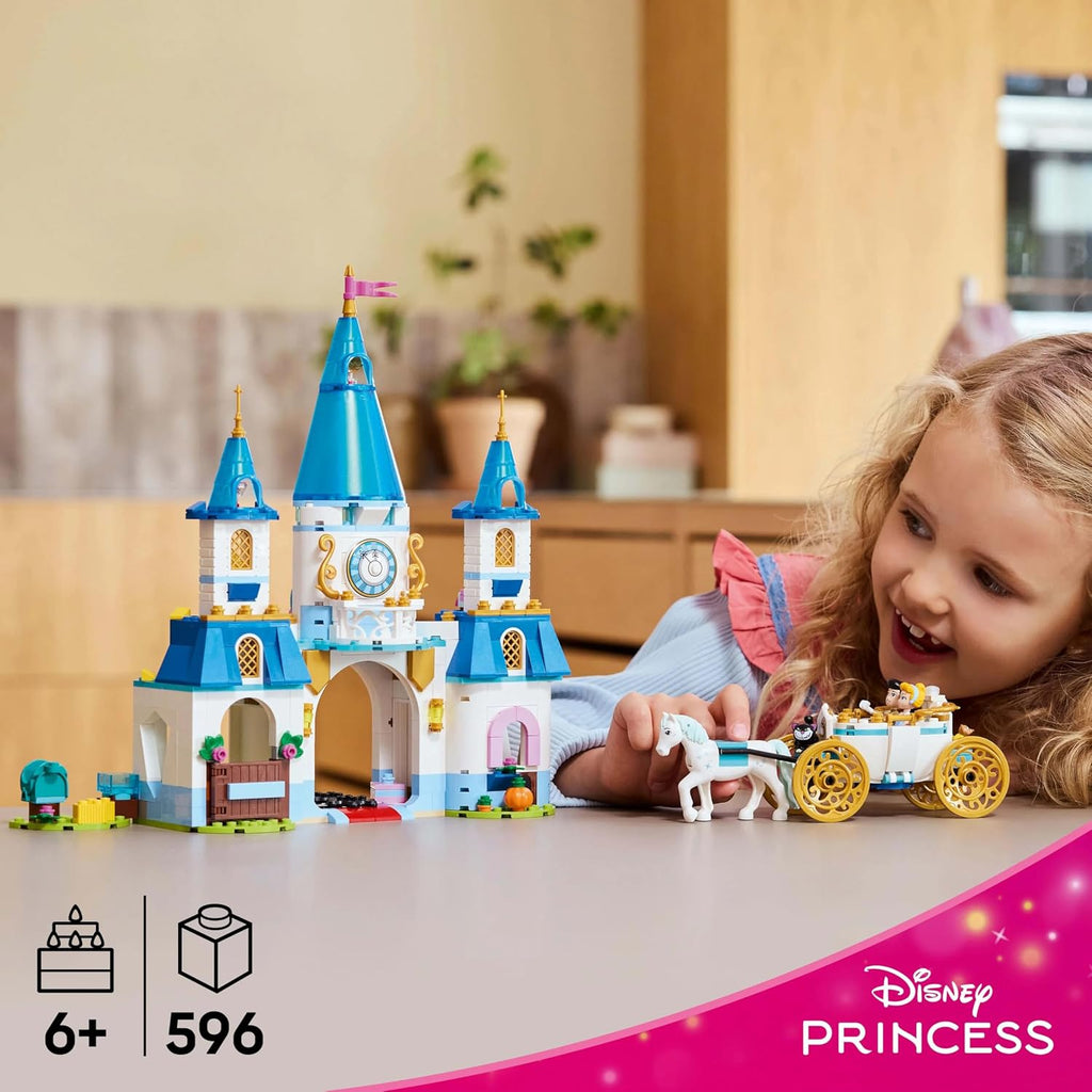 LEGO Disney Princess Sindirella'nın Şatosu ve At Arabası 43275 - 596 Parça Yapım Seti (+6 Yaş)