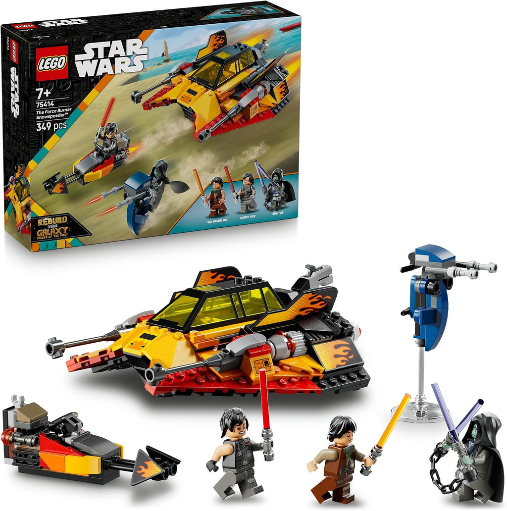 LEGO Star Wars 75414 The Force Burner Snowspeeder - 349 Parça Yapım Seti, 3 Minifigür
