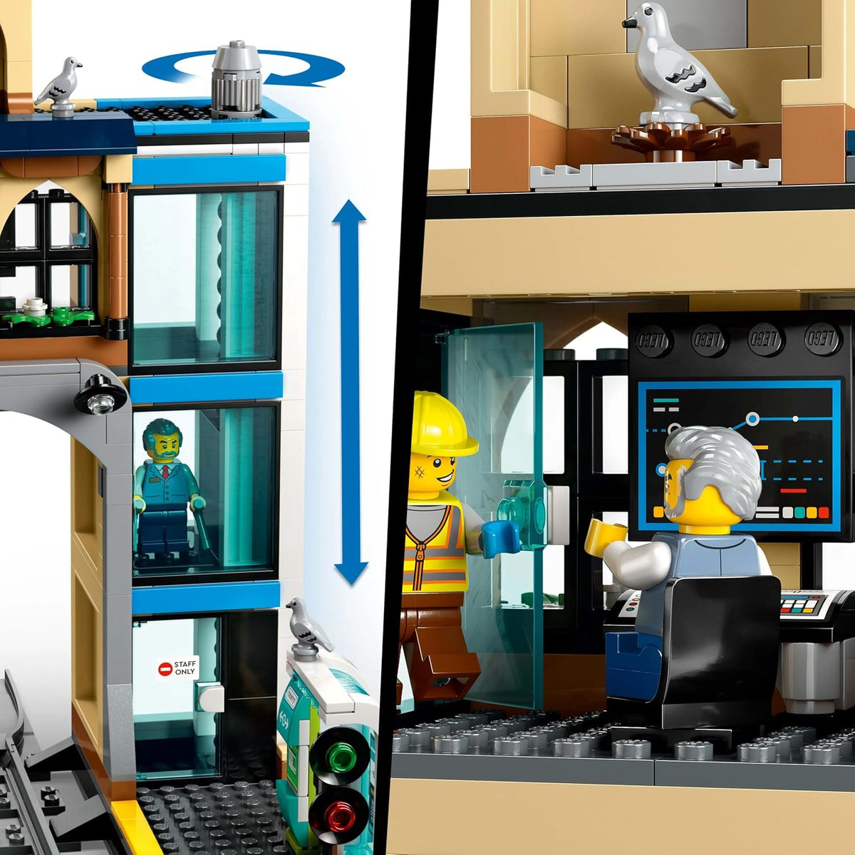 LEGO City Merkez Tren İstasyonu 60469 - 752 Parça Yapım Seti, 3 Katlı Tren İstasyonu, 7+ Yaş