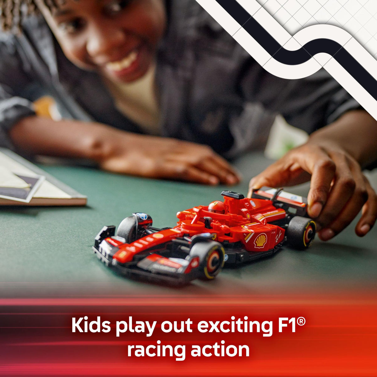 LEGO Speed Champions Ferrari SF-24 F1 Yarış Arabası 77242 - 275 Parça, Sürücü Minifigürlü Yapım Seti (10+ Yaş)