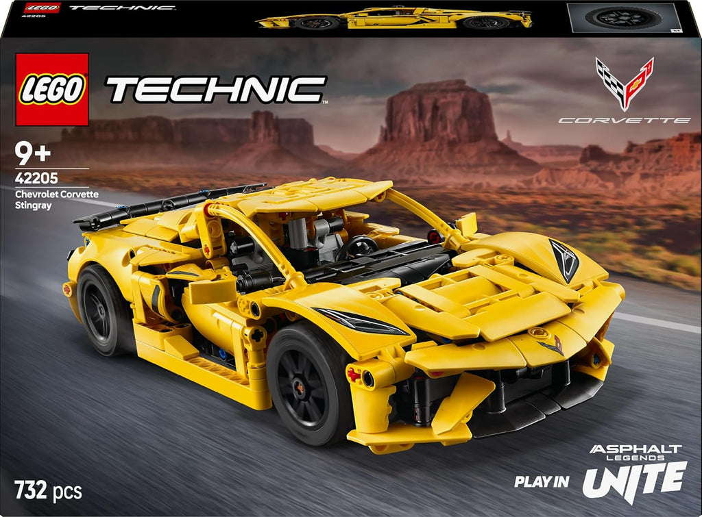 LEGO Technic Chevrolet Corvette Stingray 42205 - 732 Parça Model Araba Yapım Seti (9+ Yaş)