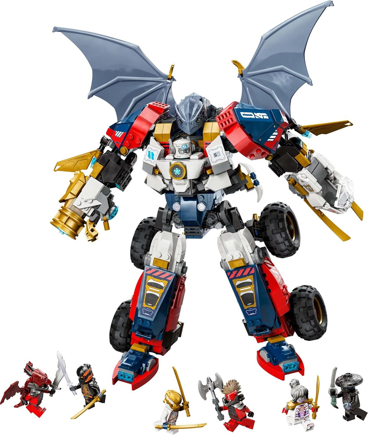 LEGO Ninjago Zane'in Ultra Kombo Mech'i 71834 - 4'ü 1 Arada Yapım Seti (1187 Parça, 9+ Yaş)