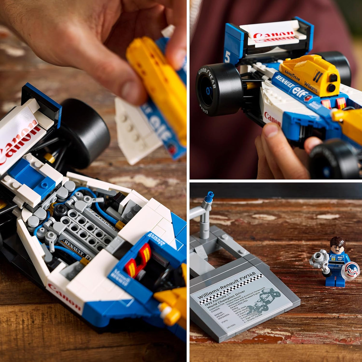 LEGO Icons Williams Racing FW14B & Nigel Mansell 10353 - 799 Parça Yetişkin Yapım Seti