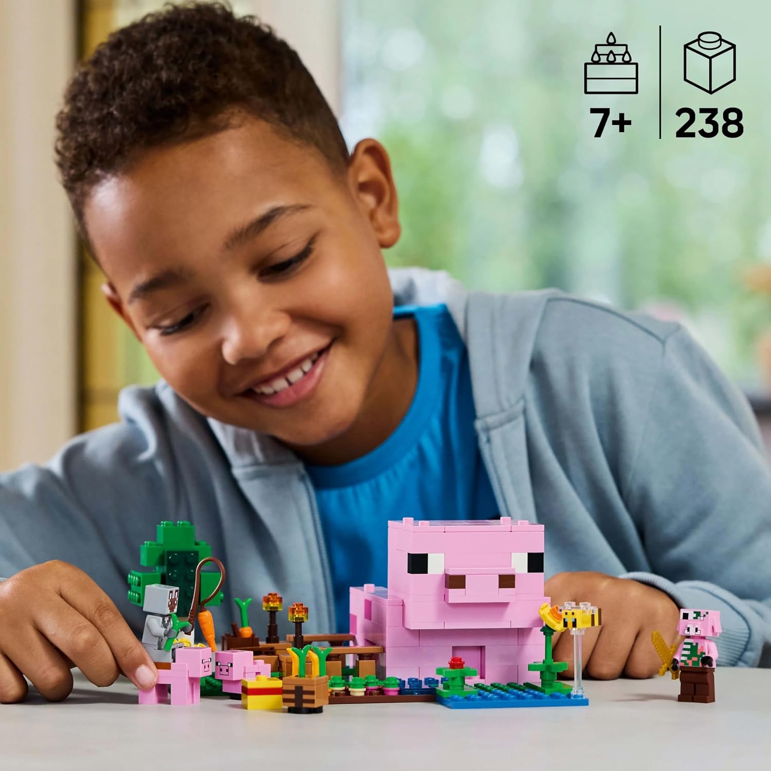 LEGO Minecraft Yavru Domuz Evi 21268 - 238 Parça Yapım Seti (7 Yaş ve Üzeri)
