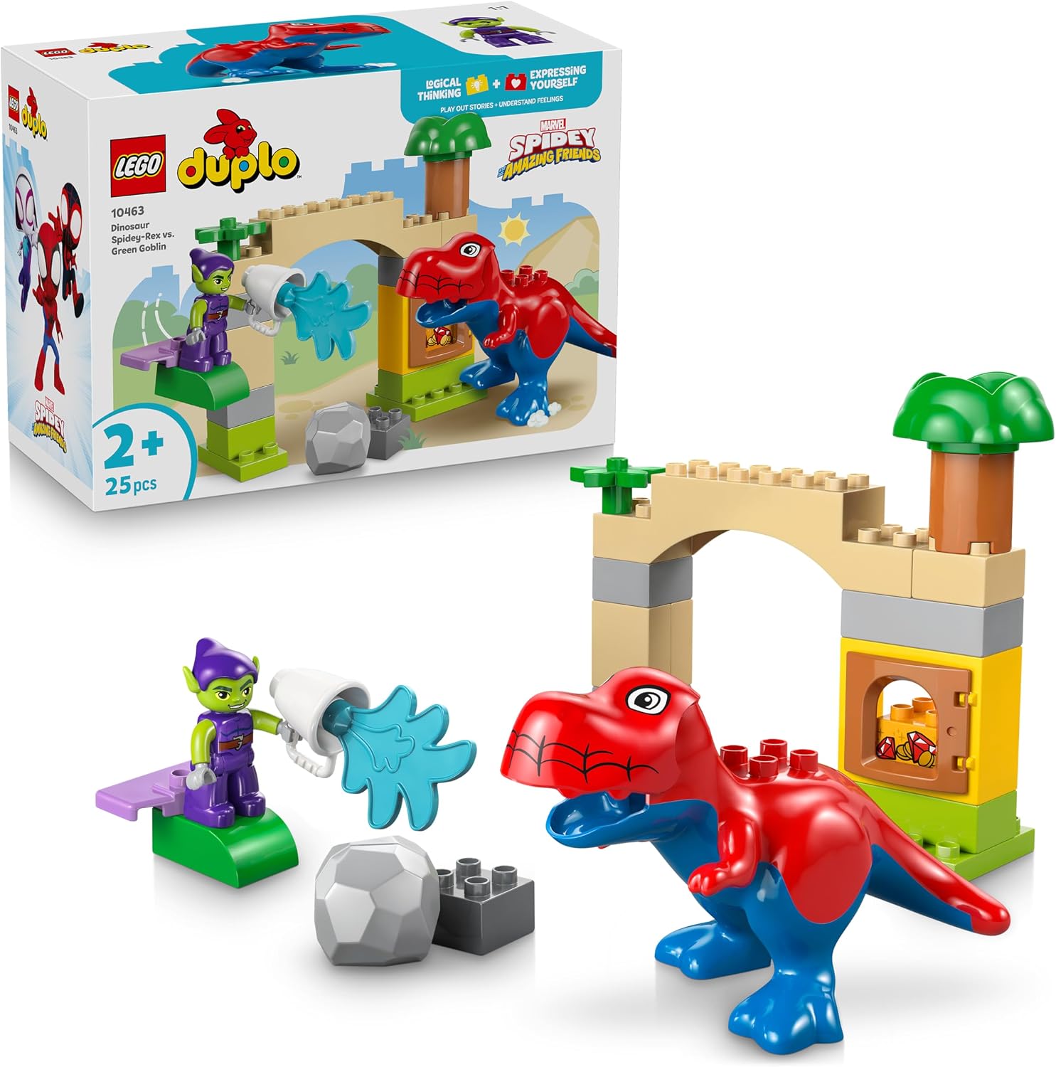 LEGO DUPLO 3'ü 1 Arada Tekerlekli Dinozorlar 10451 - 108 Parça Yapım Seti (+3 Yaş)
