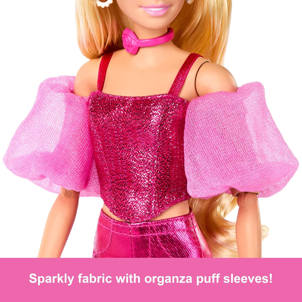Barbie Stil İkonu Bebek – Metalik Pembe Korse ve Pantolon Kombinli, Sarı Saçlı (5)