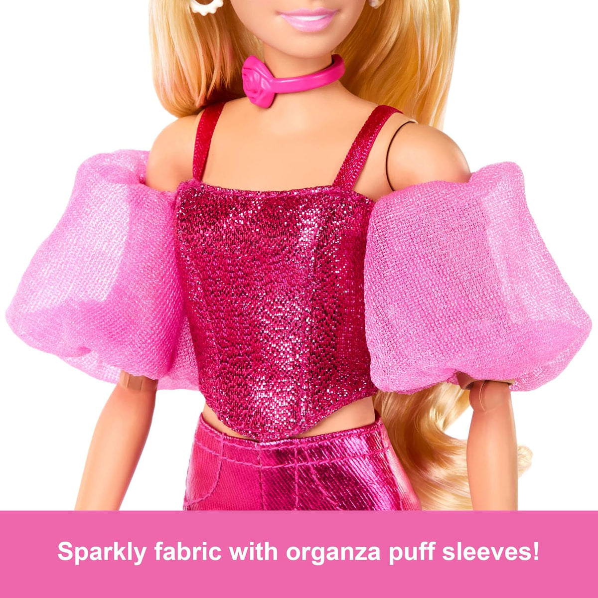 Barbie Stil İkonu Bebek – Metalik Pembe Korse ve Pantolon Kombinli, Sarı Saçlı (5)