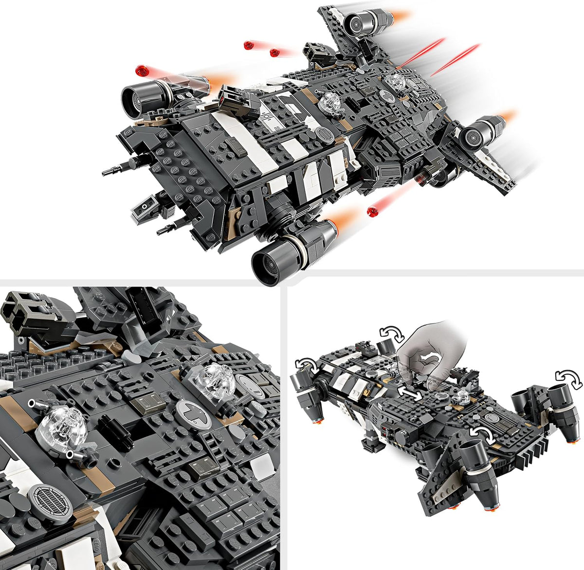 LEGO Star Wars The Onyx Cinder 75374 - 1325 Parçalı Yapım Seti, 5 Minifigürlü