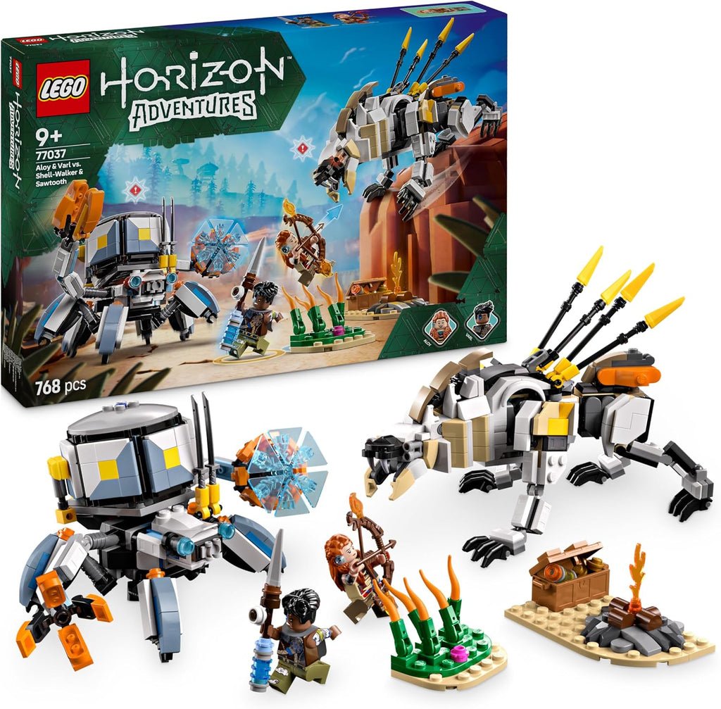 LEGO Horizon Adventures Aloy & Varl vs. Shell-Walker & Sawtooth 77037 - 768 Parça Yapım Seti (9+ Yaş)