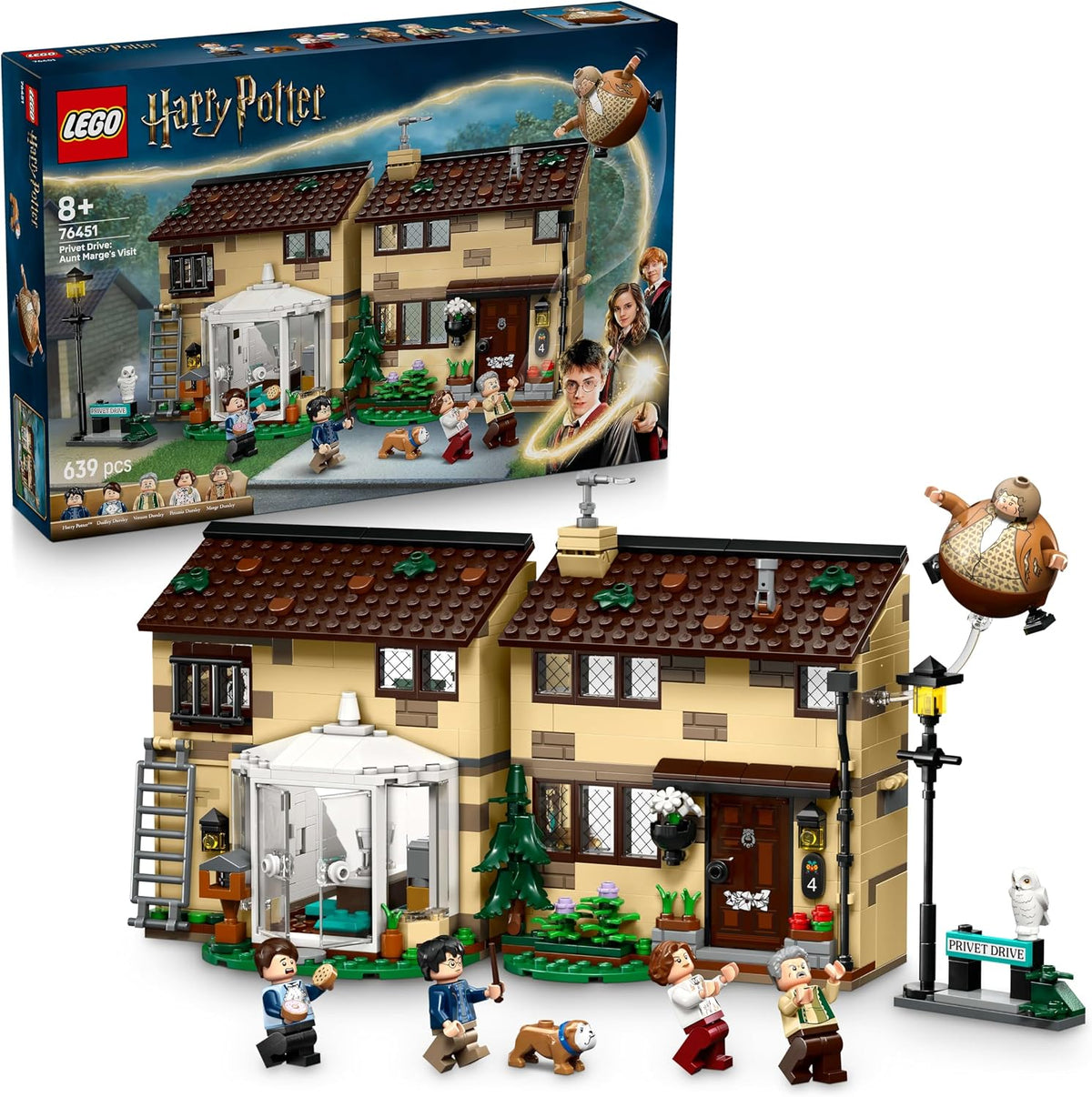 LEGO Harry Potter Privet Drive: Marge Hala'nın Ziyareti 76451 - 639 Parça Yapım Seti (8+ Yaş)
