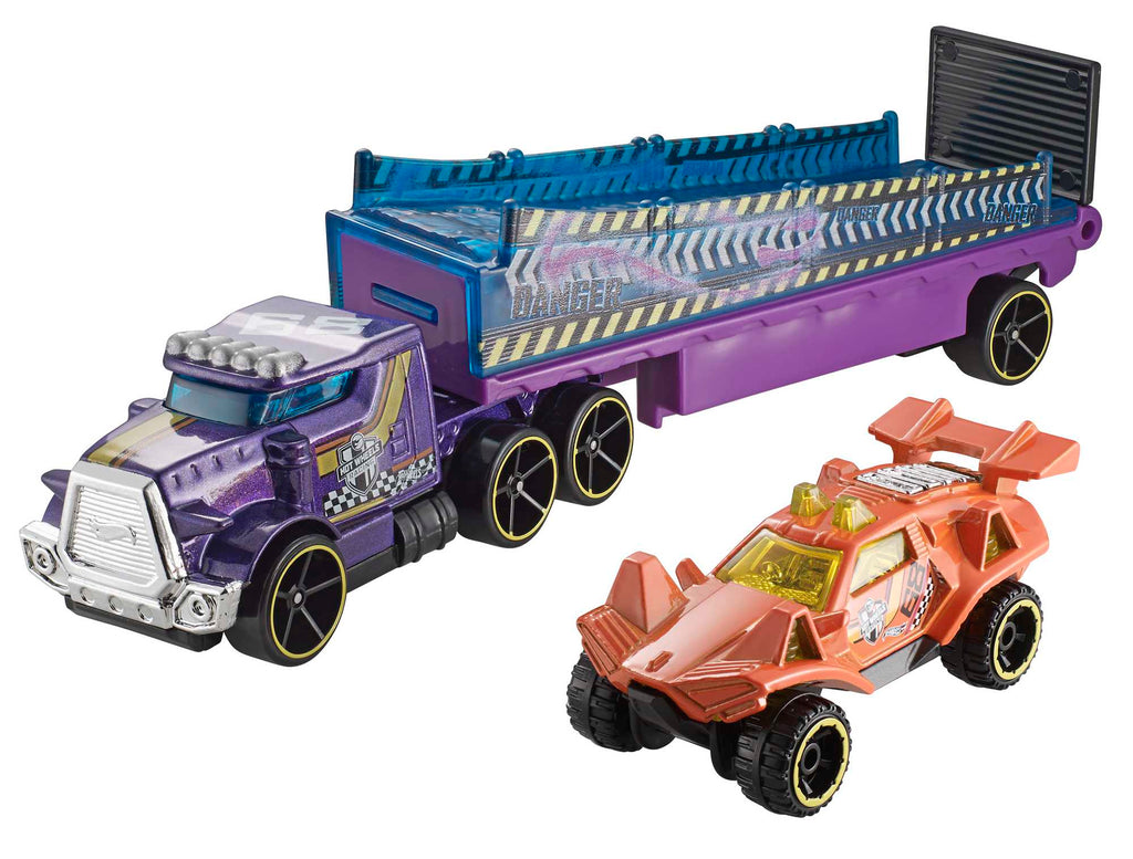 Hot Wheels Taşıyıcı Tırlar - Enerjik Ayrıntılarla Dolu Spor Arabalı Süper Tırlar - Rumble Road BDW53