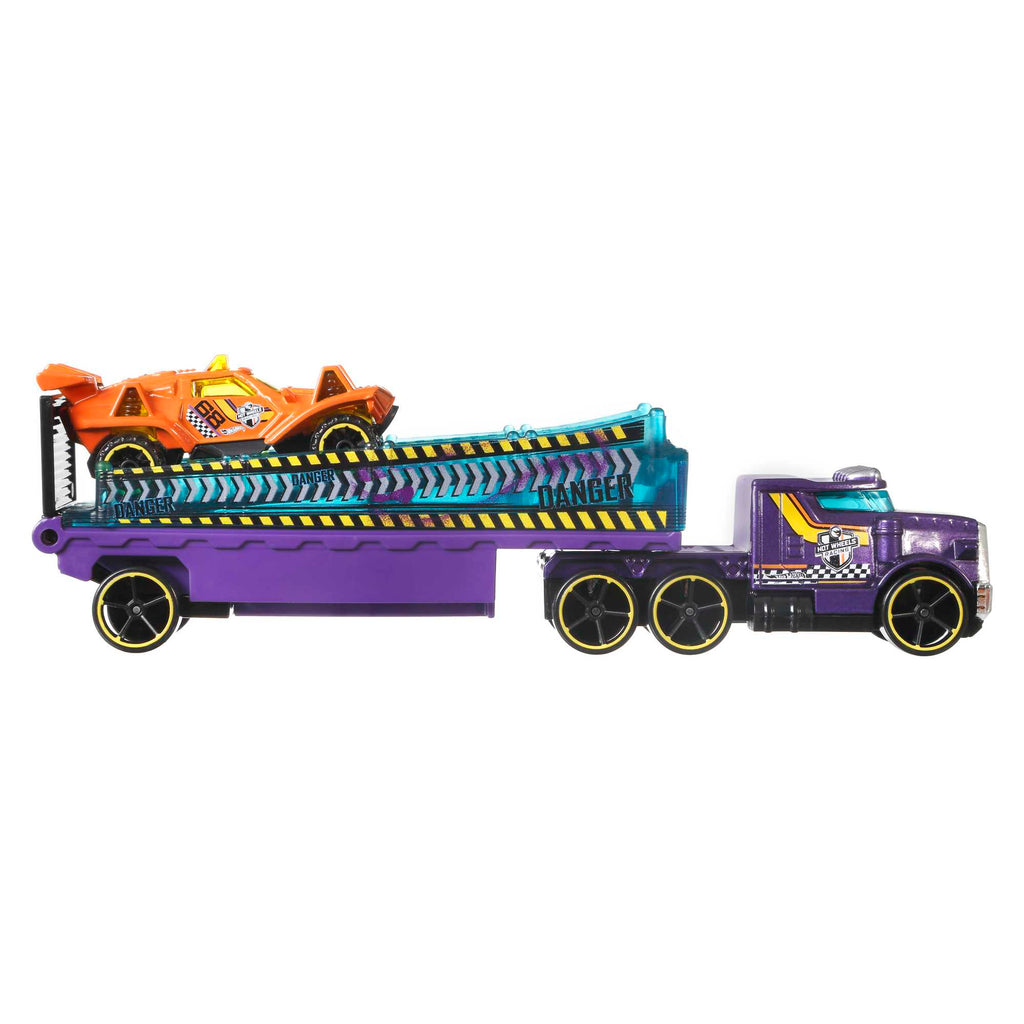 Hot Wheels Taşıyıcı Tırlar - Enerjik Ayrıntılarla Dolu Spor Arabalı Süper Tırlar - Rumble Road BDW53