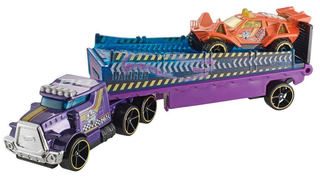 Hot Wheels Taşıyıcı Tırlar - Enerjik Ayrıntılarla Dolu Spor Arabalı Süper Tırlar - Rumble Road BDW53