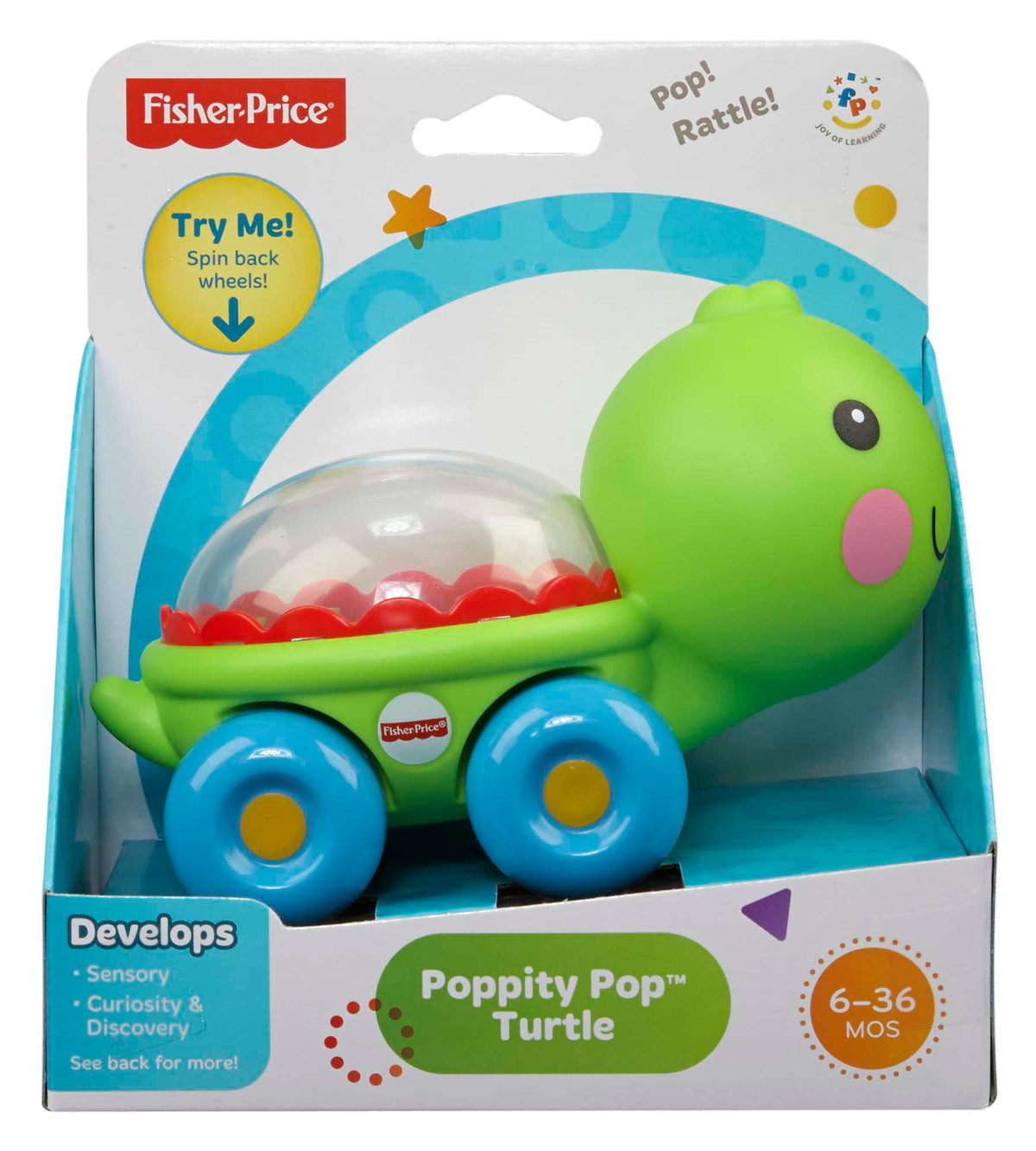Fisher Price Poppity Araçlar, Emeklemeye Teşvik Edici Zıplayan Renkli Toplar, Eğlenceli Sesler, BGX29