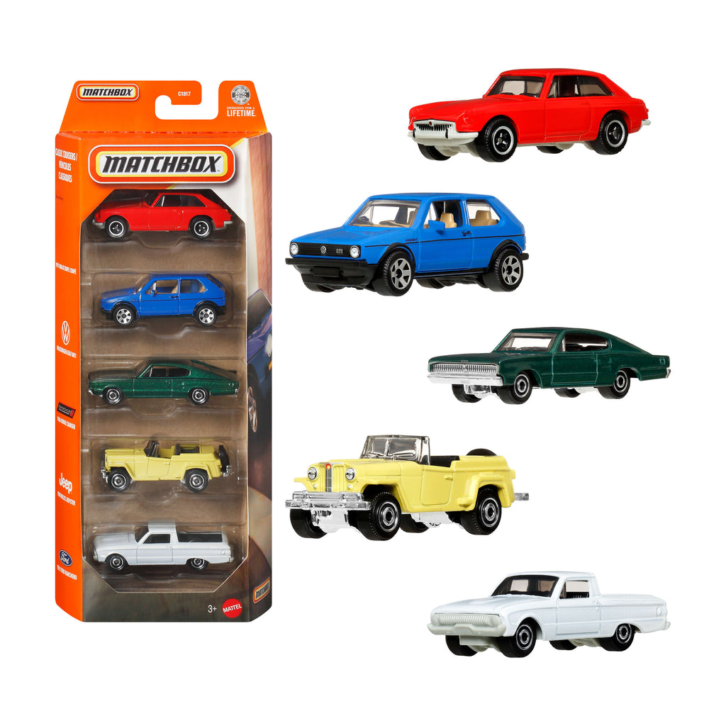 Matchbox 5'li Araba Seti, 1:64 Ölçek, 3 Yaş ve Üzeri Çocuklar İçin C1817
