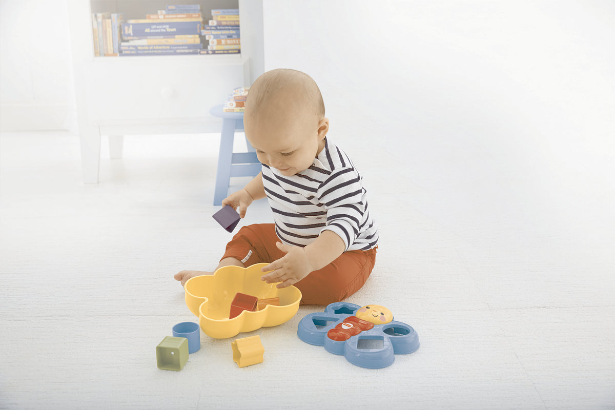 Fisher-Price Şekil Eşleştirme Arkadaşı Kelebek, 6 Bloklu, Şekil Eşleştirme Oyunu CDC22