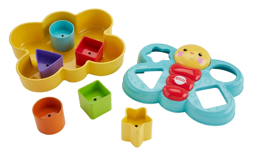 Fisher-Price Şekil Eşleştirme Arkadaşı Kelebek, 6 Bloklu, Şekil Eşleştirme Oyunu CDC22