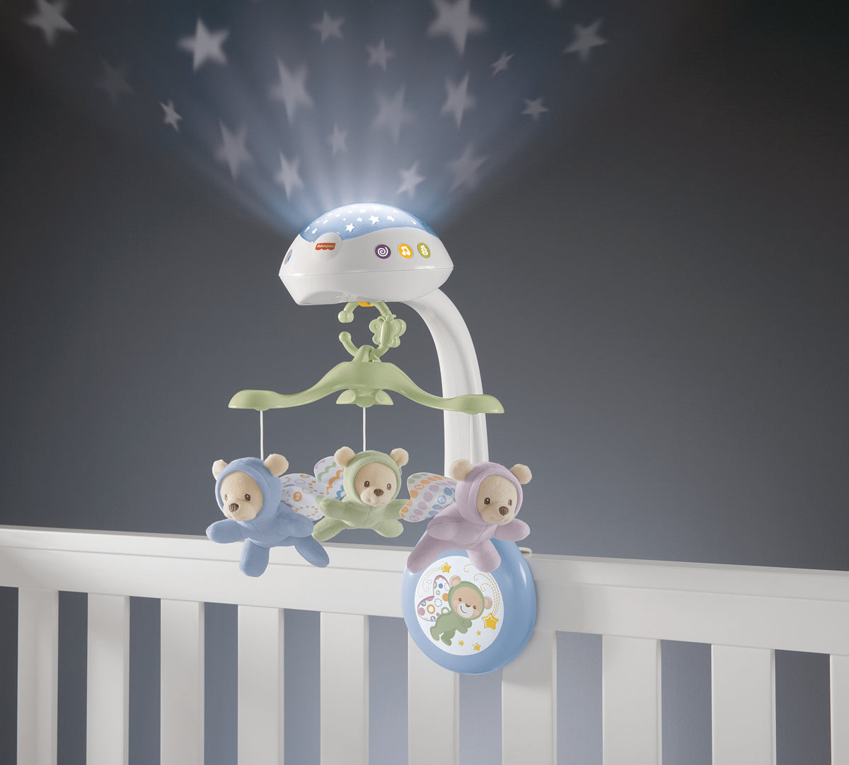 Fisher-Price Kelebekli Rüyalar Dönence, Sevimli Arkadaşlar ve Işık Gösterisi ile Rahatlatır CDN41
