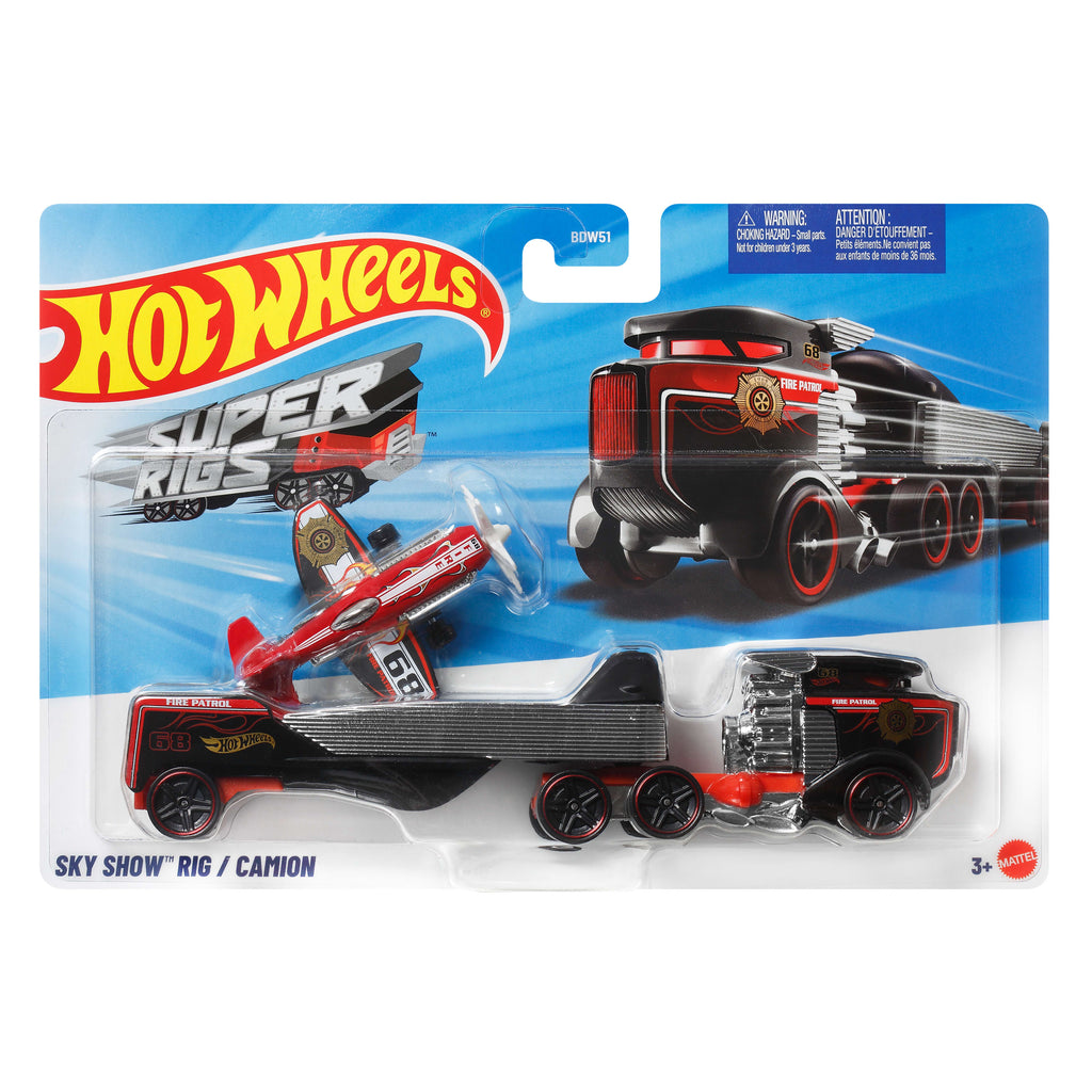 Hot Wheels Taşıyıcı Tırlar - Enerjik Ayrıntılarla Dolu Spor Arabalı Süper Tırlar - Sky Show Rig CGC28