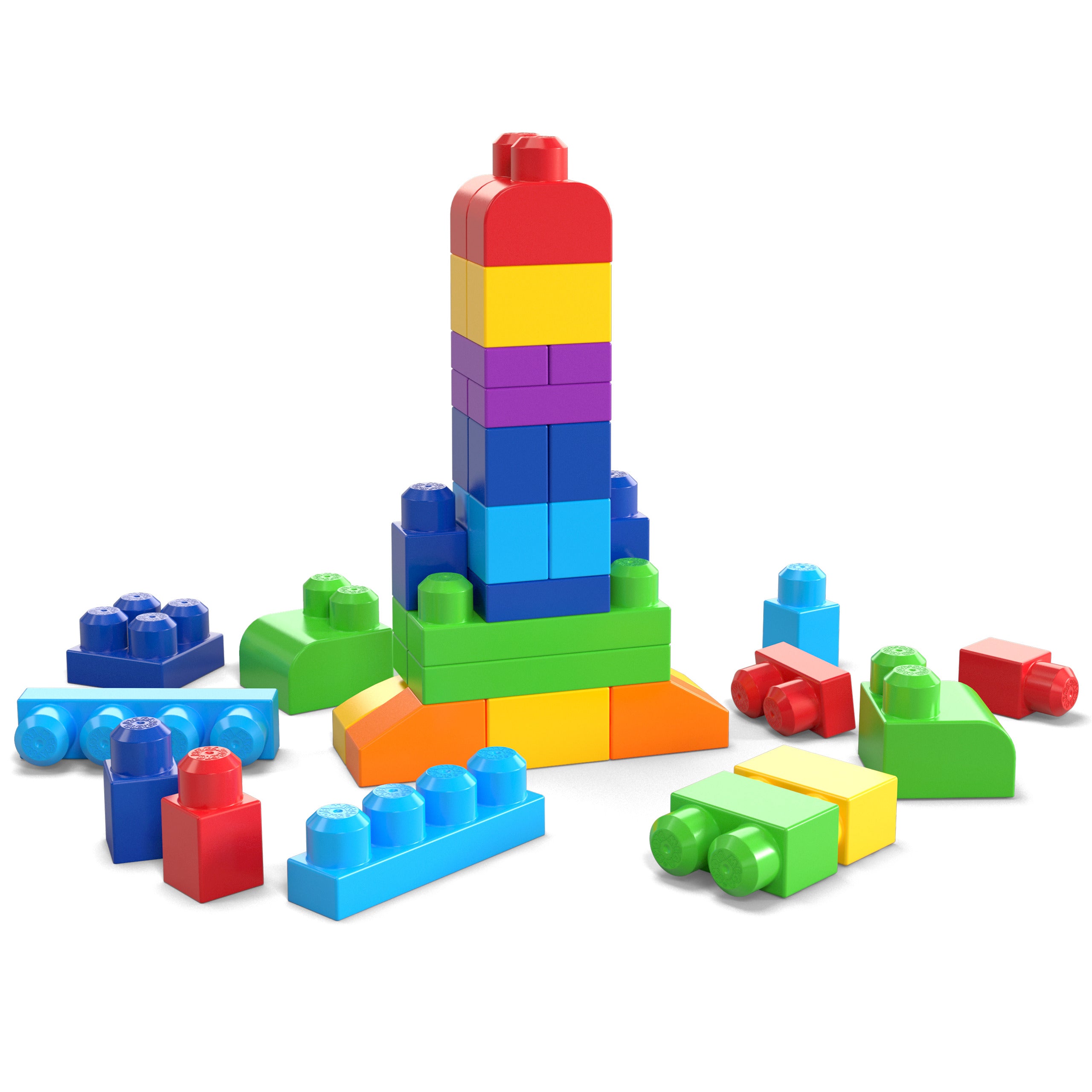 Mega Bloks 60'lı Blok Torbaları (Mavi/Pembe), Büyük Boyutlu Bloklar, 1 Yaştan İtibaren Uygun, Doğa Dostu Saklama Çantası Dahil, CYP67