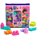 Mega Bloks 80'li Blok Torbaları (Mavi/Pembe), Büyük Boyutlu Bloklar, 1 Yaştan İtibaren Uygun, Doğa Dostu Saklama Çantası Dahil, CYP72