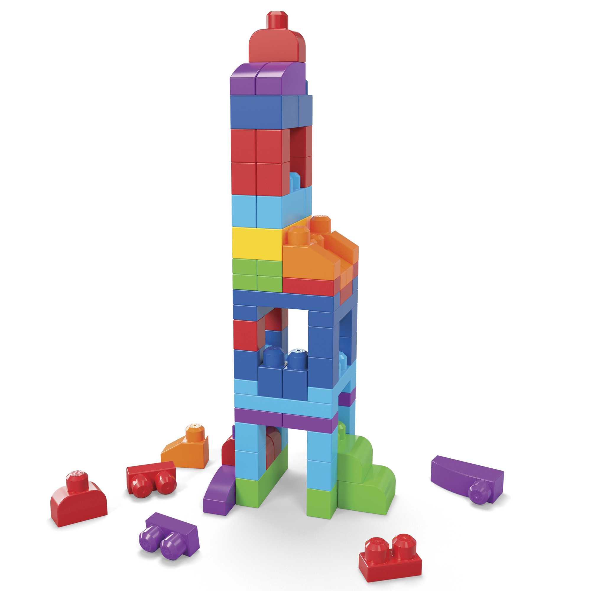 Mega Bloks 80'li Blok Torbaları (Mavi/Pembe), Büyük Boyutlu Bloklar, 1 Yaştan İtibaren Uygun, Doğa Dostu Saklama Çantası Dahil, CYP72