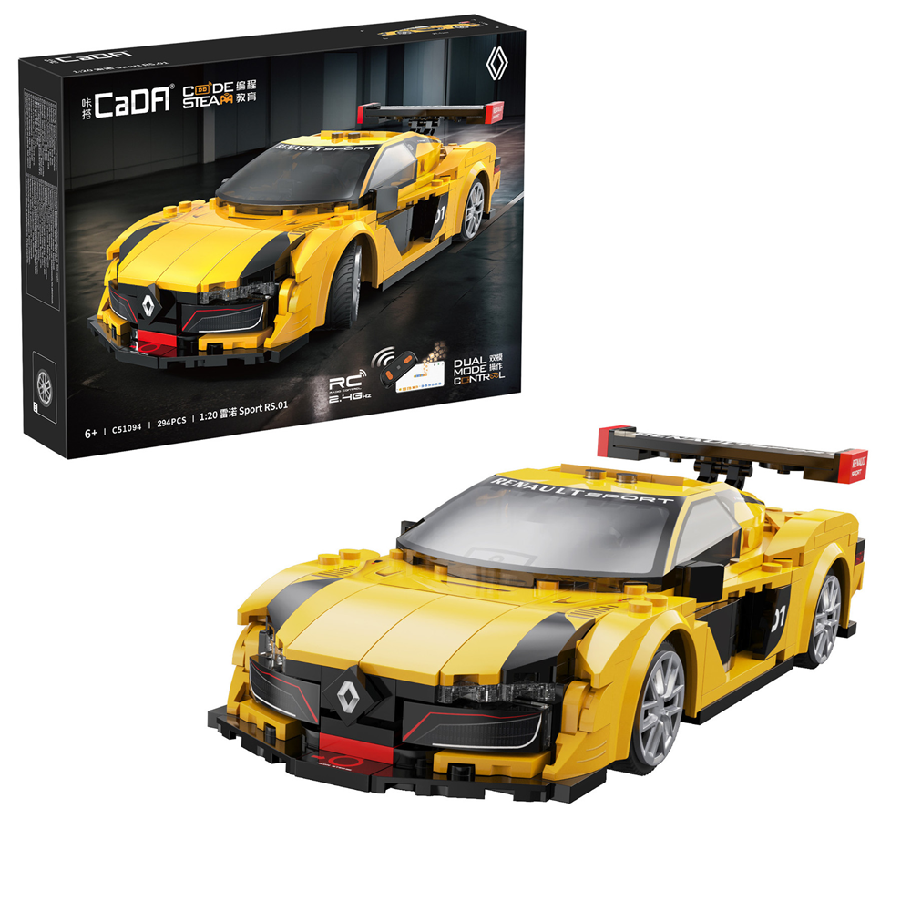 CaDA C51094W Renault Sport RS.01 Uzaktan Kumandalı 294 Parça Blok Model Araba Seti (1:20, 6+ Yaş)