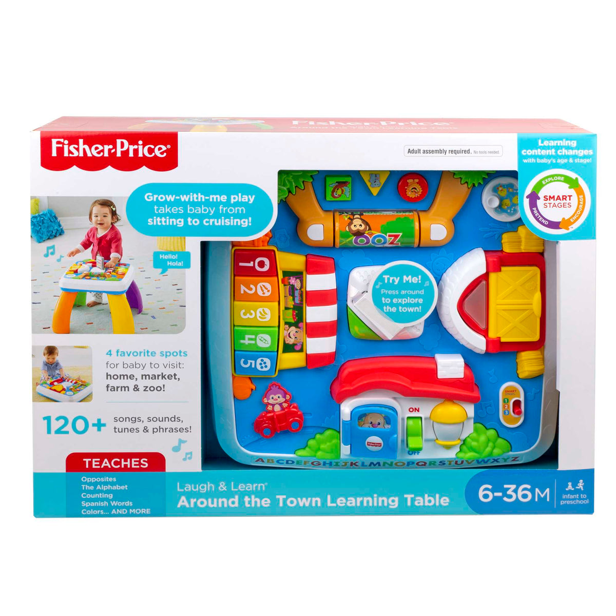 Fisher-Price Eğlen &amp; Öğren Yaşa Göre Gelişim, Eğitici Köpekçiğin Aktivite Masası (Türkçe ve İngilizce), Ayakta Durmaya Teşvik Eder, Işıklı, Sesli Oyunlar DRH44