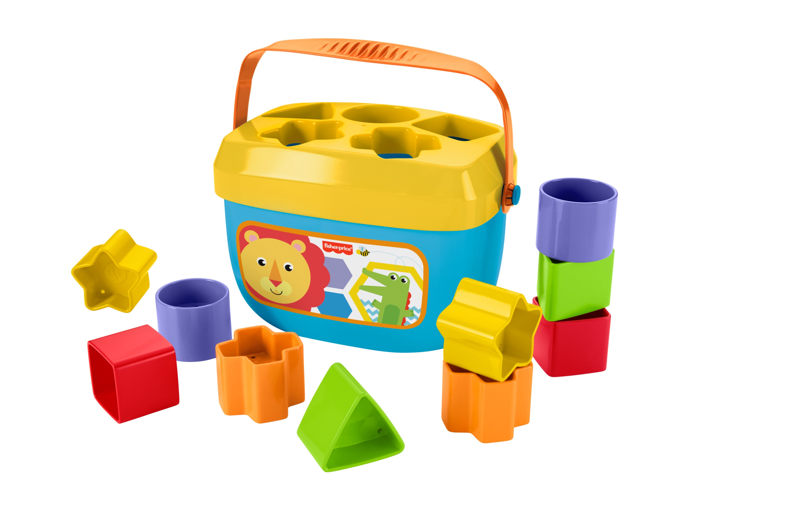 Fisher Price Renkli Bloklar, Kova ve 10 Adet Blok, Yerleştirme Oyunu