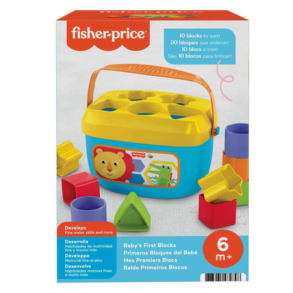 Fisher Price Renkli Bloklar, Kova ve 10 Adet Blok, Yerleştirme Oyunu