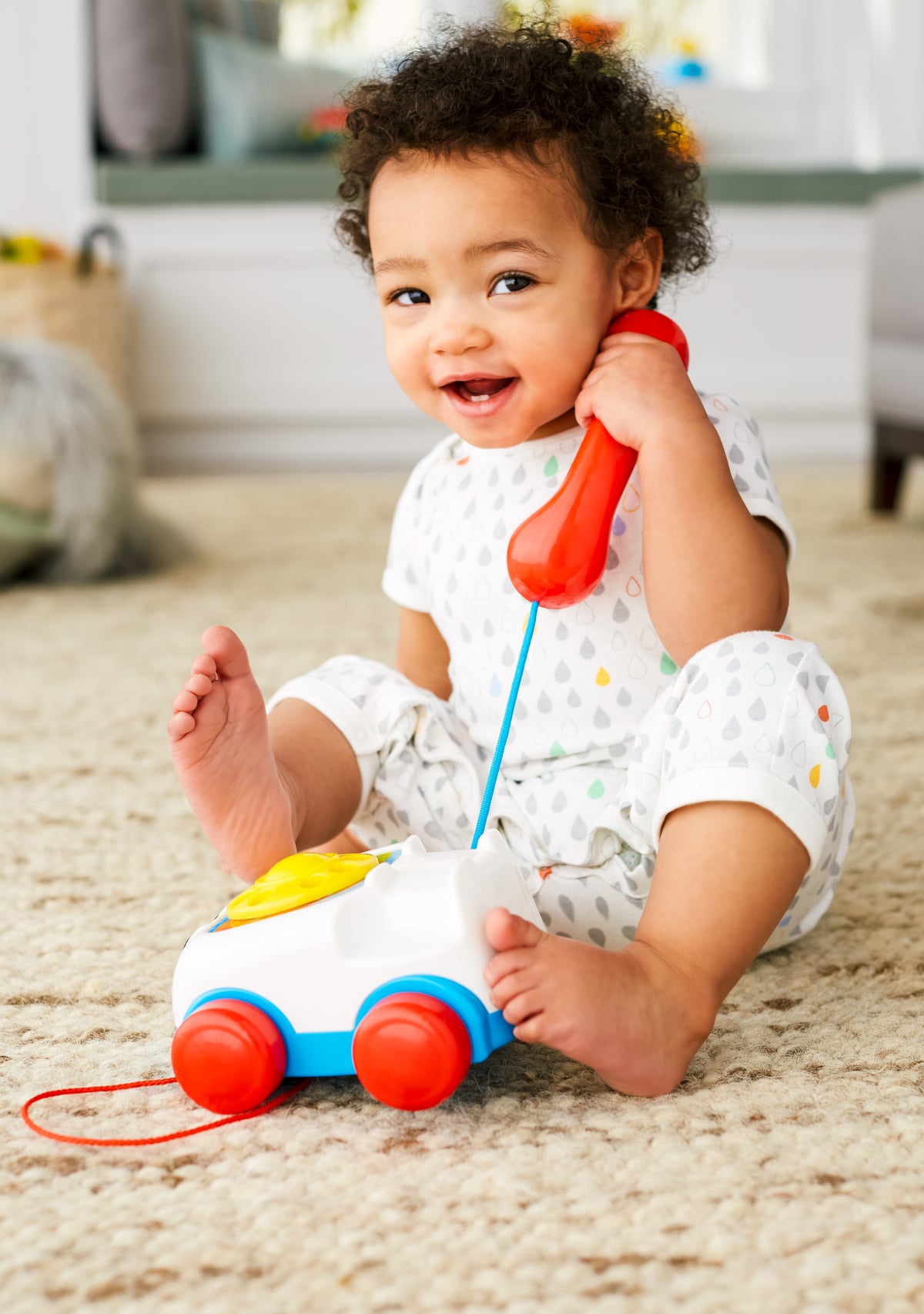 Fisher-Price Eğitici Geveze Telefon, Sürüklenebilir, Klasik, Çevirmeli Oyun Telefonu FGW66