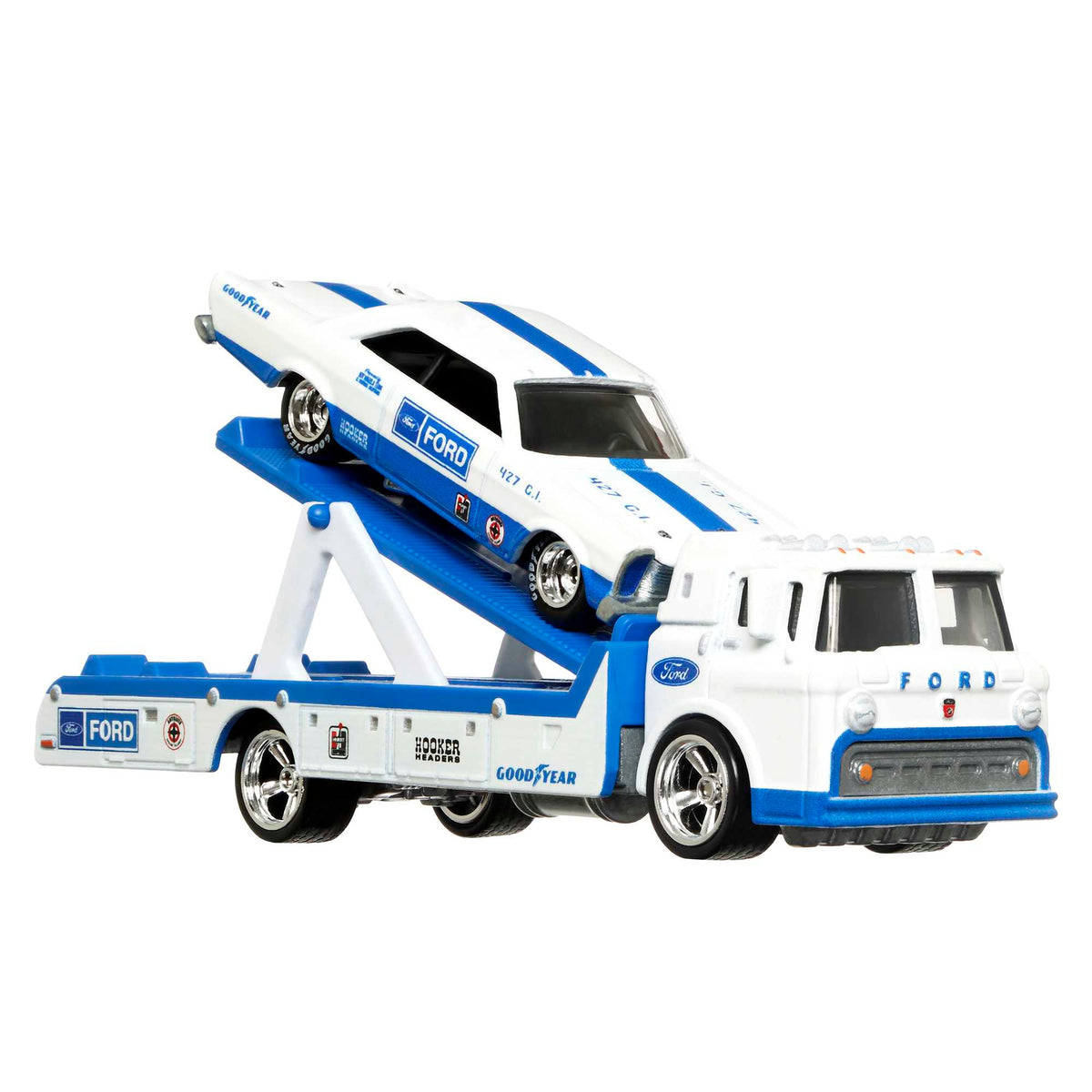 Hot Wheels® Team Transport kamyon ve yarış arabası, yarış koleksiyoncuları için hediye
