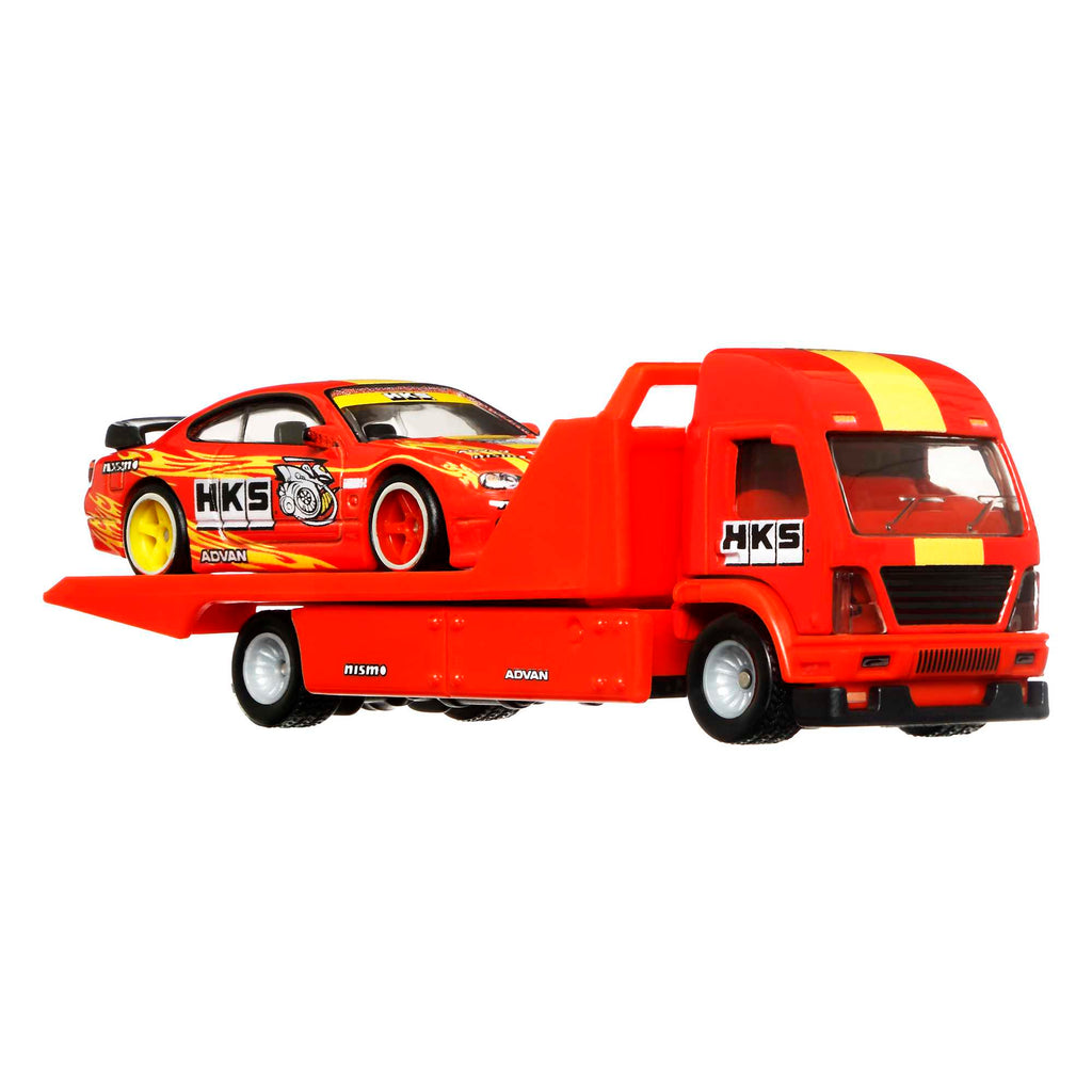 Hot Wheels® Team Transport kamyon ve yarış arabası, yarış koleksiyoncuları için hediye
