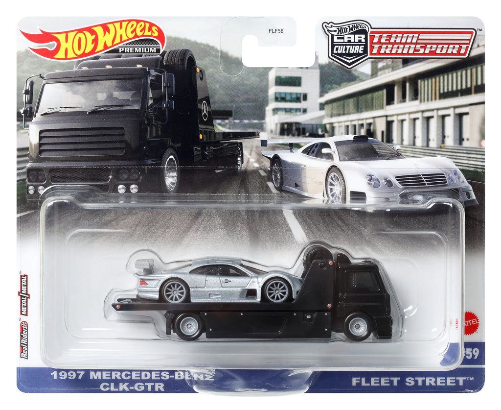 Hot Wheels® Team Transport kamyon ve yarış arabası, yarış koleksiyoncuları için hediye
