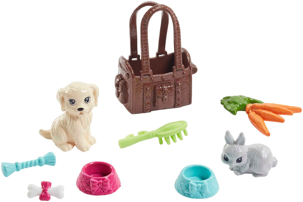 Barbie ve Sevimli Hayvan Arkadaşları, Yavru Köpek, Tavşan ve Temaya Uygun 7 Parçayla FPR48