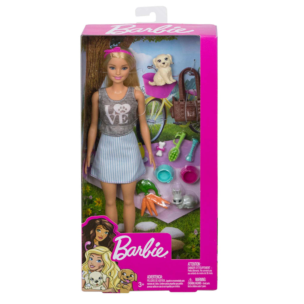 Barbie ve Sevimli Hayvan Arkadaşları, Yavru Köpek, Tavşan ve Temaya Uygun 7 Parçayla FPR48