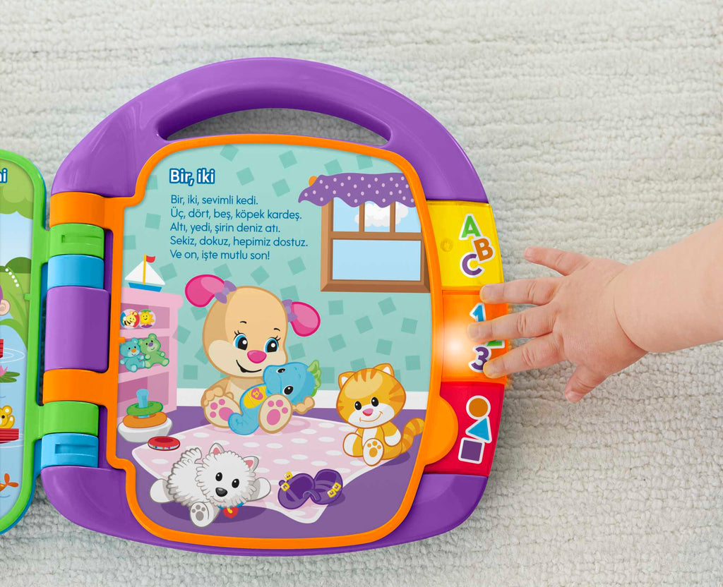 Fisher-Price Eğlen &amp; Öğren  Eğitici Hikaye Kitabı (Türkçe), Müzikli, Şarkılı FRC73