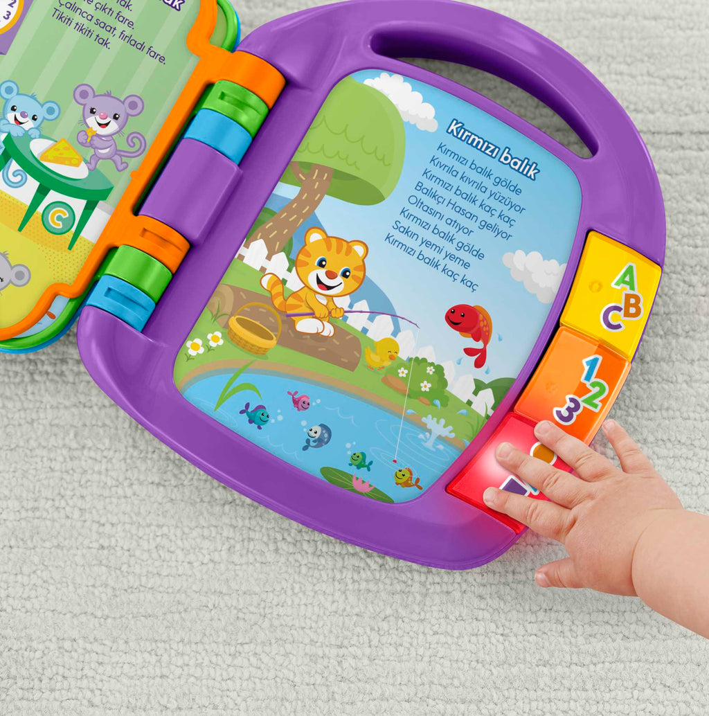Fisher-Price Eğlen &amp; Öğren  Eğitici Hikaye Kitabı (Türkçe), Müzikli, Şarkılı FRC73