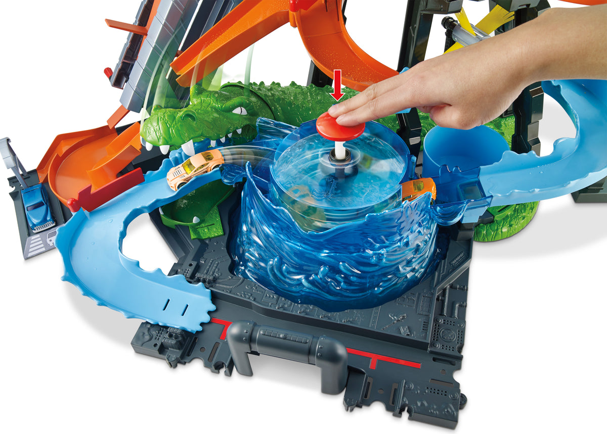 Hot Wheels Dev Timsah Araba Yıkama Oyun Seti FTB67