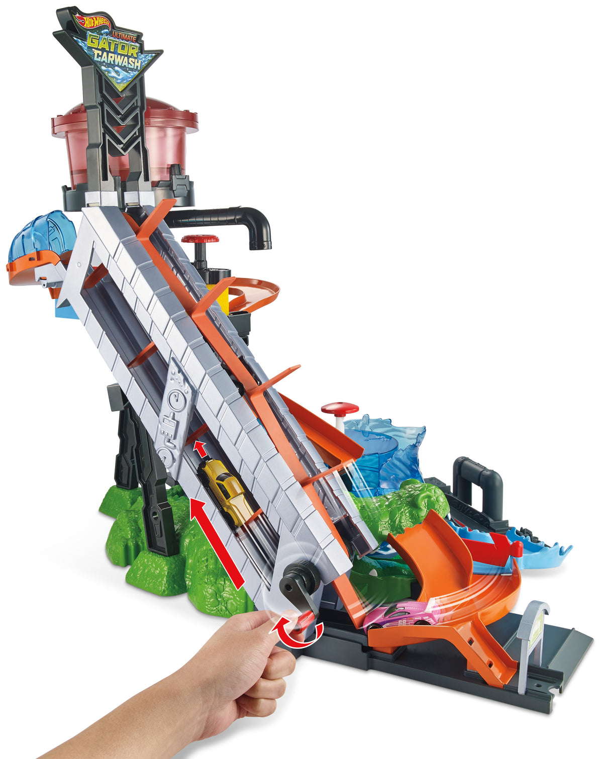 Hot Wheels Dev Timsah Araba Yıkama Oyun Seti FTB67